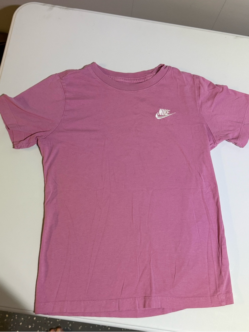 The Nike Tee Pink Short Sleeve Classic Logo Girls YL NWOT Sporty Feminine Casual